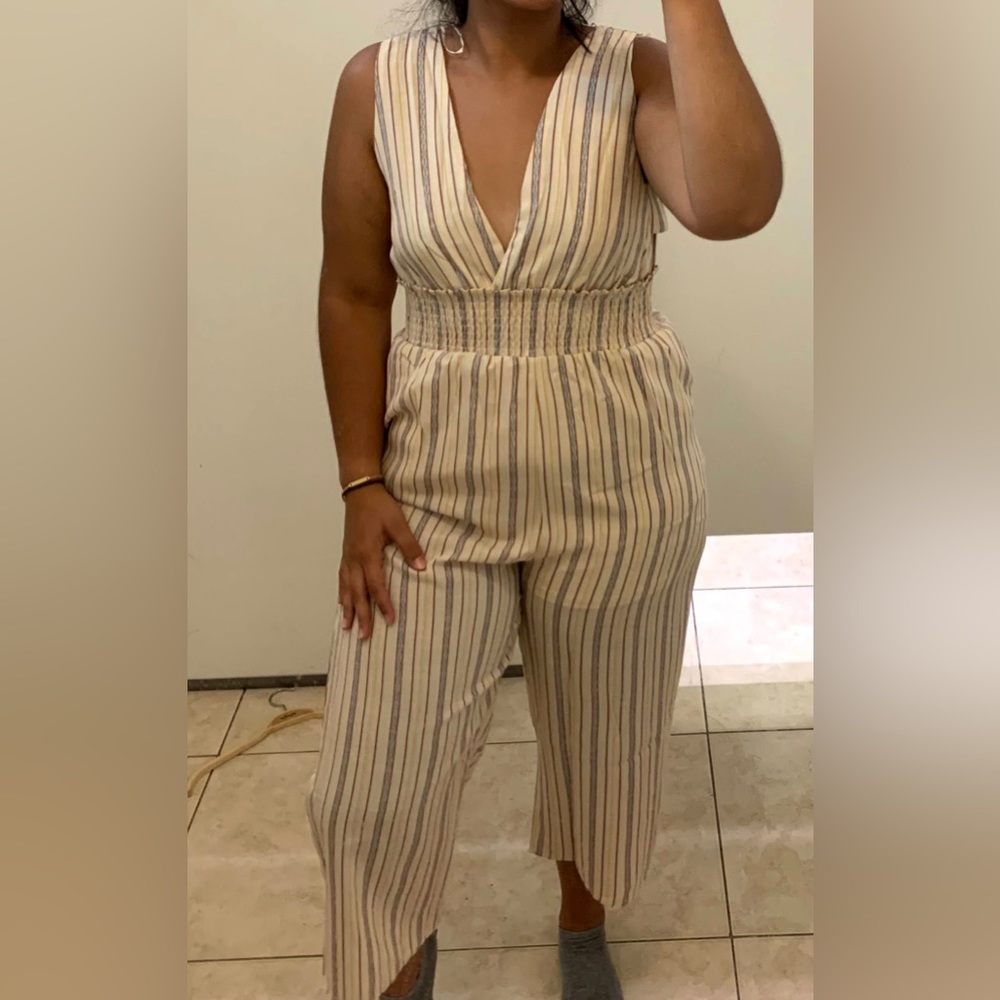striped jumpsuit